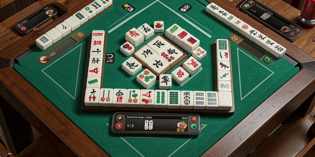 Tampilan gameplay seru di BROJP dengan mahjong yang penuh warna.