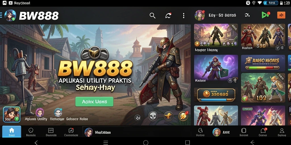 Tampilan antarmuka BW888 yang intuitif dan mudah digunakan.