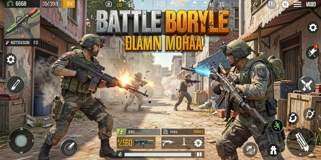 Tangkapan layar G668 menampilkan aksi pertempuran seru dalam game Battle Royale.
