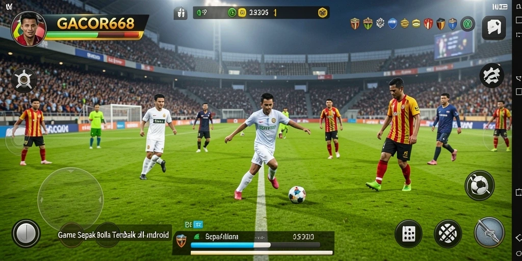 Tampilan menarik dari gameplay sepak bola GACOR668 yang mengesankan.