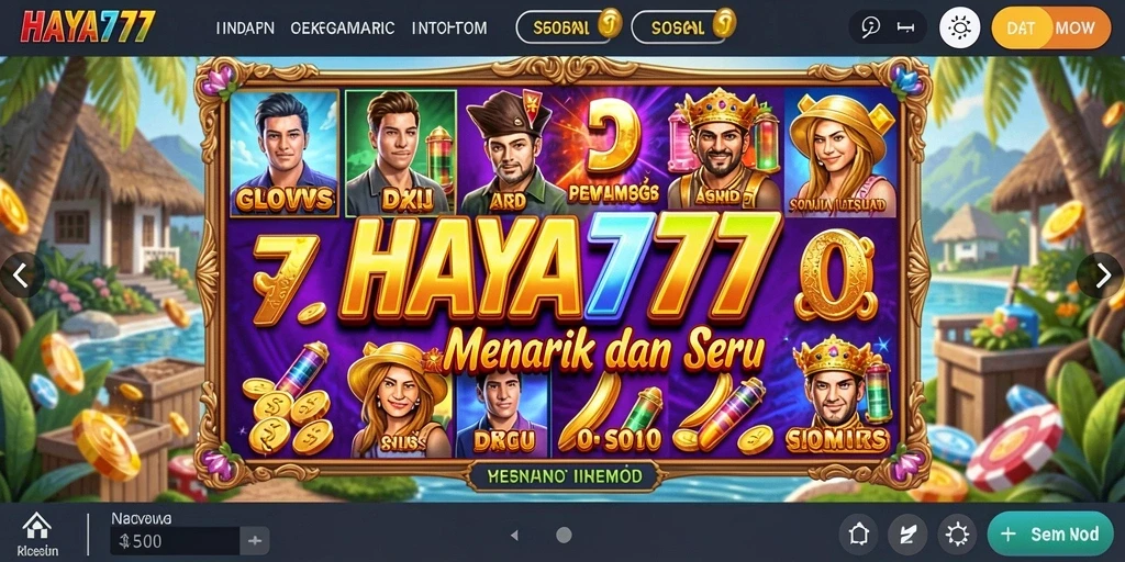 Tampilan gameplay HAYA777 dengan efek visual menakjubkan.