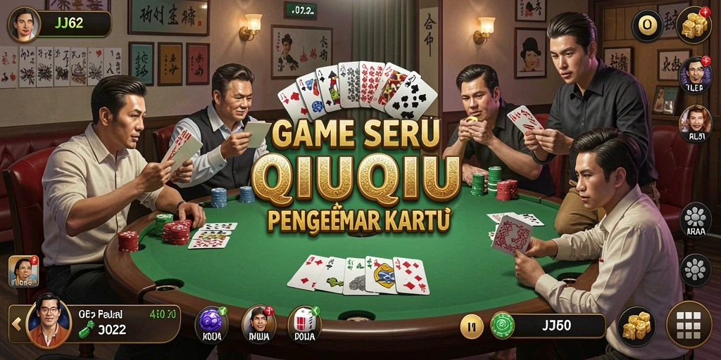Screenshot JJ62 menunjukkan antarmuka permainan QiuQiu yang menarik.