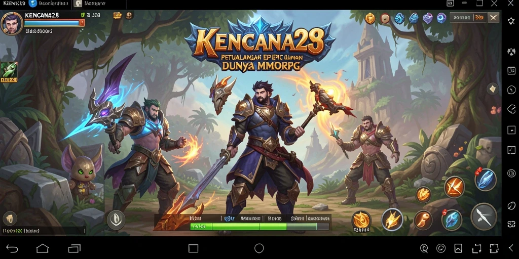 Tampilan gameplay KENCANA28 yang menampilkan pertarungan epik antar pemain.