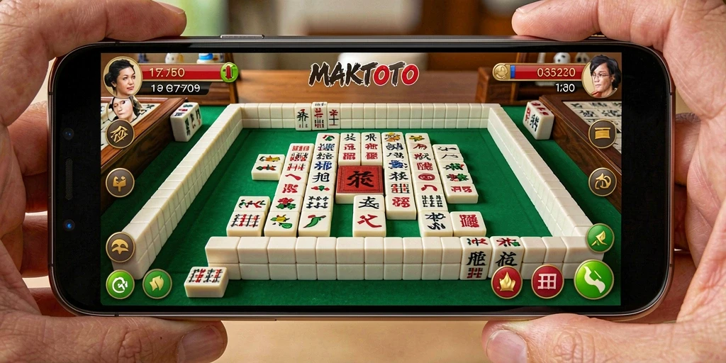 Tangkapan layar gameplay Mahjong MAKTOTO yang menarik