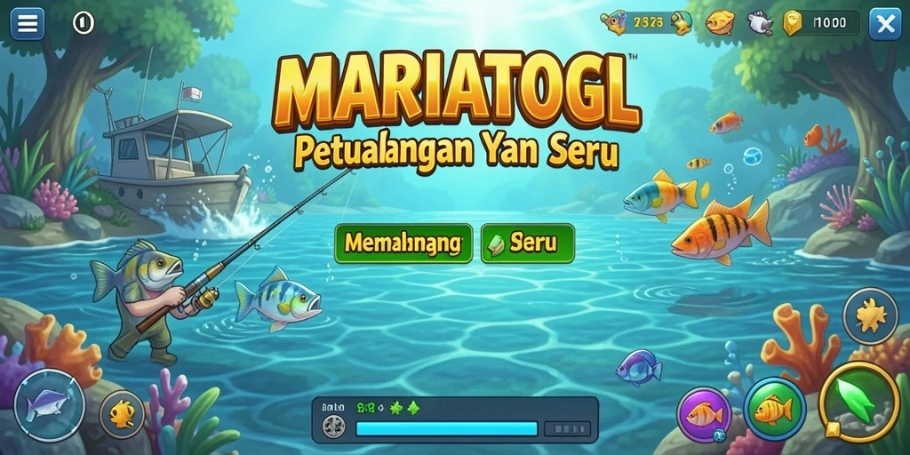 Tampilan menakjubkan dari gameplay memancing di MARIATOGL.