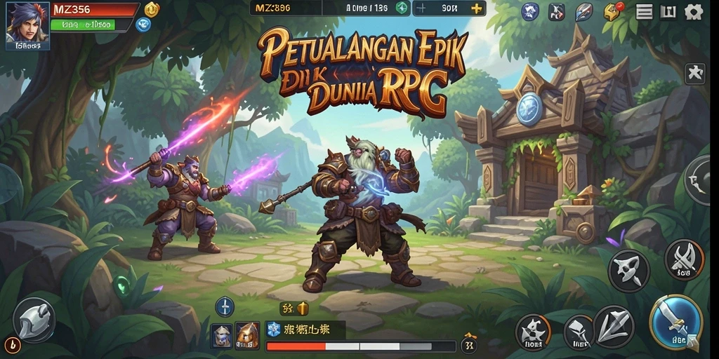 Tampilan menarik dari gameplay MZ356 yang penuh aksi RPG.