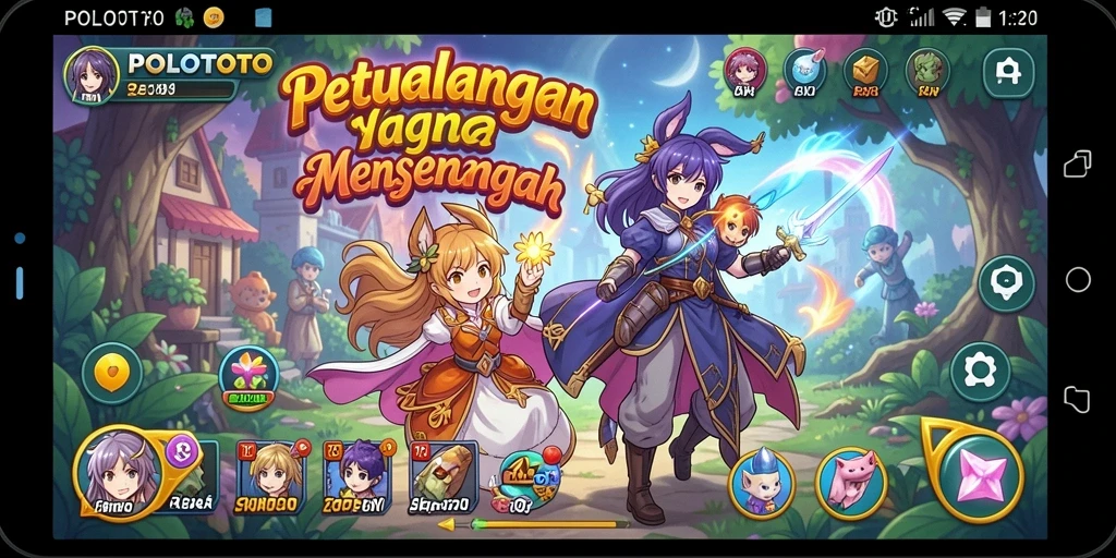 Screenshot gameplay Anime POLOTOTO yang menarik dan interaktif.