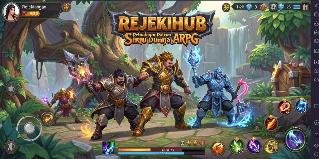 Tampilan gameplay seru dalam dunia petualangan REJEKIHUB.