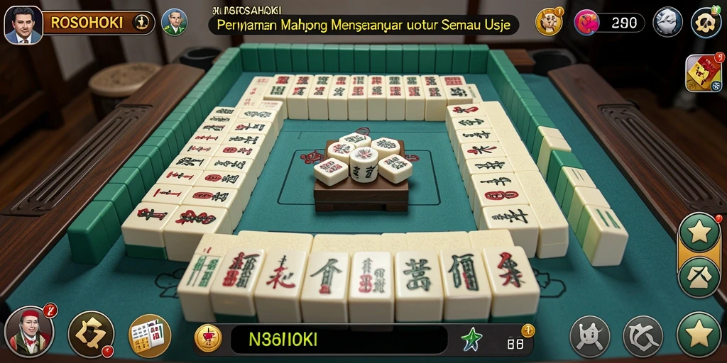 Tampilan gameplay seru dan menantang di ROSOHOKI Mahjong.