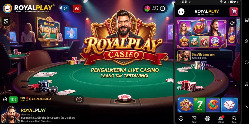 Tampilan gameplay mendebarkan di ROYALPLAY Live Casino.