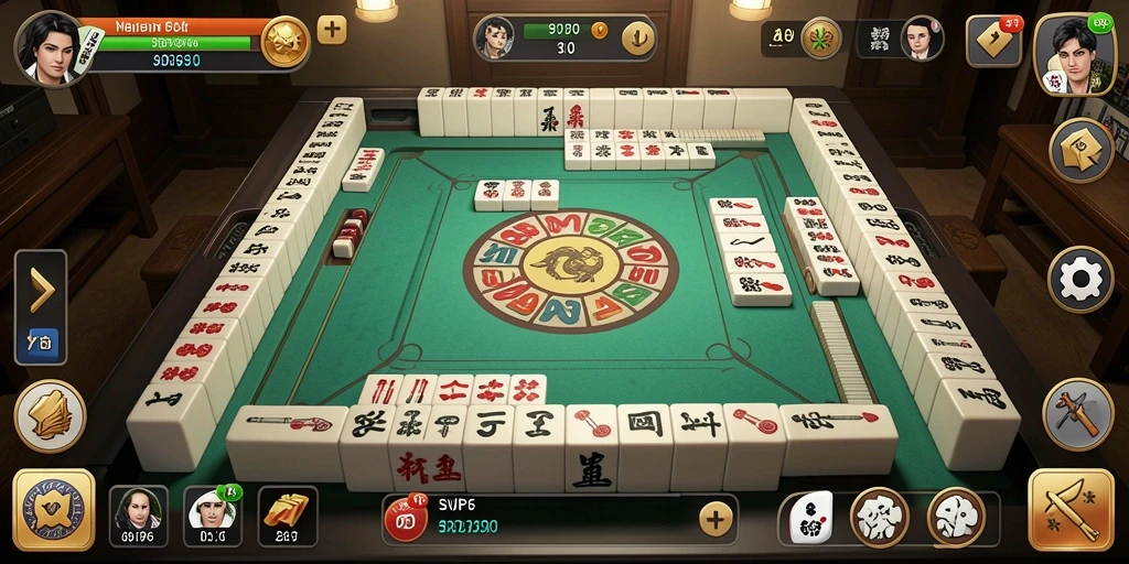 Tampilan gameplay SVIP6 yang menarik saat bermain Mahjong.