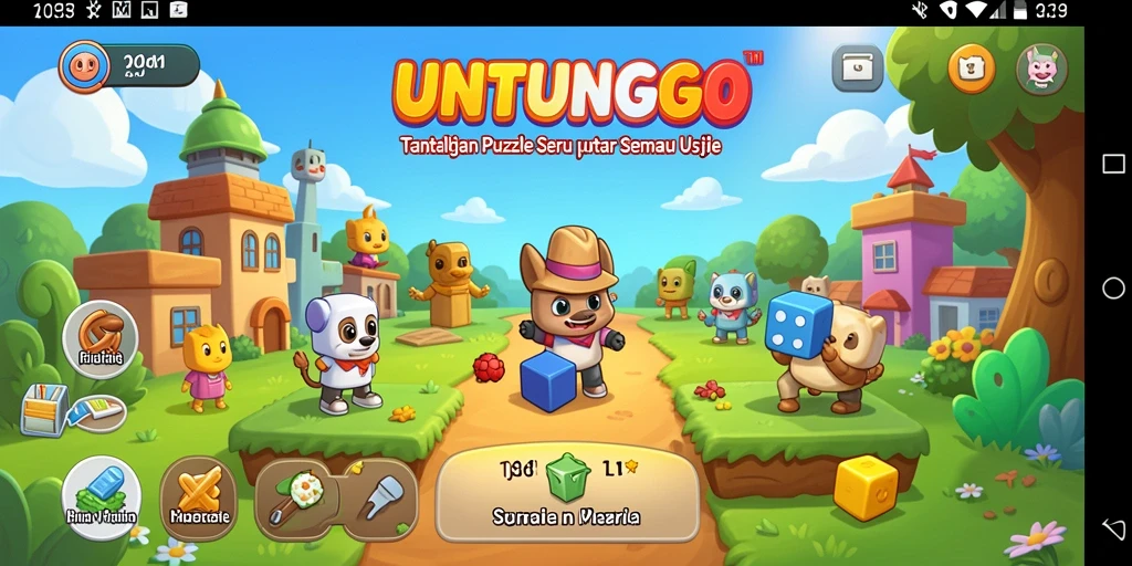 Screenshot utama UNTUNGGO menampilkan gameplay yang menarik.